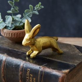 Mini Gold Bunny Figurine  -  Box of 4