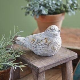 Rustic Cottage Nestled Bird Figurine