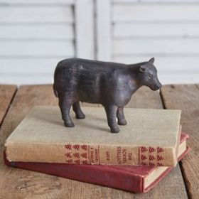 Rustic Cow Figurine  -  Box of 4