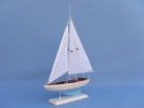 Wooden Light Blue Pacific Sailer Model Sailboat Decoration 17""