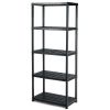 Black 5-Tier Heavy Duty Shelving Unit Bookcase Garage Kitchen Storage Shelf