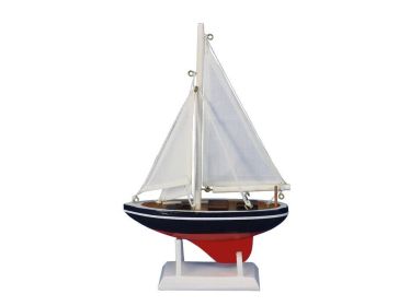 Wooden Endeavour Model Sailboat Decoration 9""