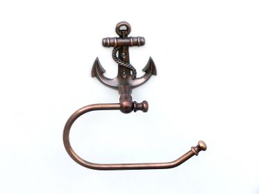 Antique Copper Anchor Hand Towel Holder 10""