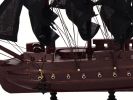 Wooden Black Pearl with Black Sails Model Pirate Ship 12""