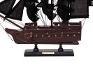 Wooden Black Pearl with Black Sails Model Pirate Ship 12""