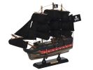 Wooden Black Pearl with Black Sails Limited Model Pirate Ship 12""