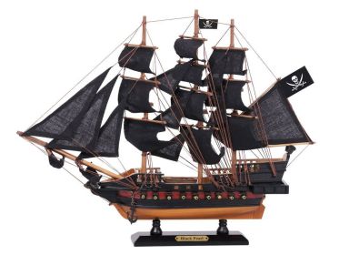 Wooden Black Pearl Black Sails Limited Model Pirate Ship 15""