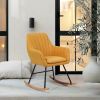 Upholstered Fabric ROCKING CHAIR - YELLOW