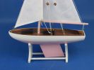 Wooden Decorative Sailboat Model 12"" - Pink Model Boat