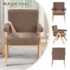 Modern Arm Chair Set of 2,Chair set with Solid Wood Frame, Altay Velvet Upholstered Accent chairs with arm pads for Living Room Bedroom Apartment, Bro