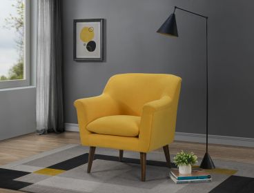 Shelby Yellow Woven Fabric Oversized Armchair