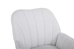 Modern Soft White Teddy fabric Ivory Ergonomics Accent Chair Living Room Chair Bedroom Chair Home Chair With Gold Legs And Adjustable Legs For Indoor