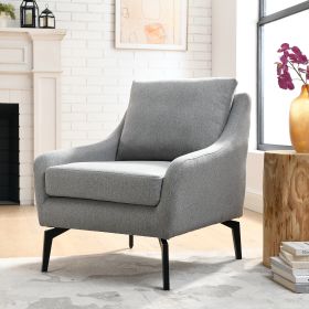 Scott 28" W Metal Leg Accent Chair-Gray