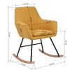 Upholstered Fabric ROCKING CHAIR - YELLOW