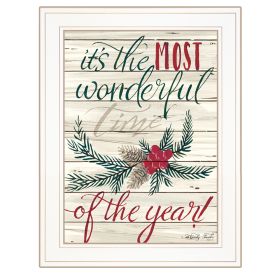 "The Most Wonderful Time" by Artisan Cindy Jacobs, Ready to Hang Framed Print, White Frame