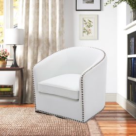 Trenton Swivel Arm Chair - Milky