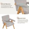 Modern Arm Chair Set of 2,Chair set with Solid Wood Frame, Altay Velvet Upholstered Accent chairs with arm pads for Living Room Bedroom Apartment, Gra