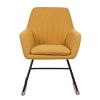 Upholstered Fabric ROCKING CHAIR - YELLOW