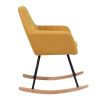 Upholstered Fabric ROCKING CHAIR - YELLOW