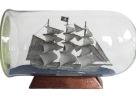 Flying Dutchman Model Ship in a Glass Bottle 11""