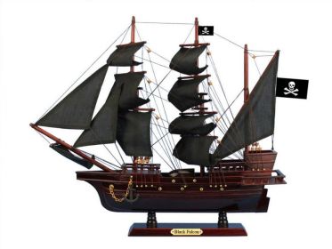 Wooden Captain Kidd's Black Falcon Black Sails Pirate Ship Model 20""