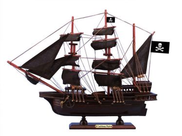 Wooden Caribbean Pirate Black Sails Model Ship 15""