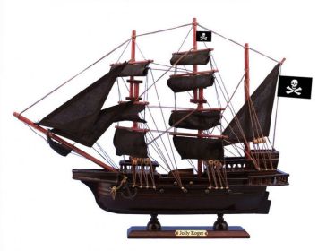 Wooden Captain Hook's Jolly Roger from Peter Pan Black Sails Pirate Ship Model 15""