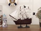 Wooden Blackbeards Queen Annes Revenge White Sails Model Pirate Ship 12""