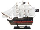 Wooden Blackbeards Queen Annes Revenge White Sails Limited Model Pirate Ship 12""