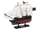 Wooden Blackbeards Queen Annes Revenge White Sails Limited Model Pirate Ship 12""