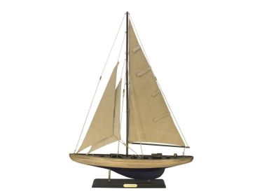 Wooden Rustic Enterprise Limited Model Sailboat Decoration 27""