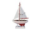 Wooden Ranger Model Sailboat Decoration 9""