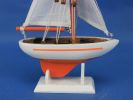 Wooden Orange Pacific Sailer Model Sailboat Decoration 9""