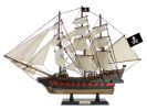 Wooden Black Pearl White Sails Limited Model Pirate Ship 26""