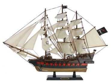 Wooden Blackbeard's Queen Anne's Revenge White Sails Limited Model Pirate Ship 26""