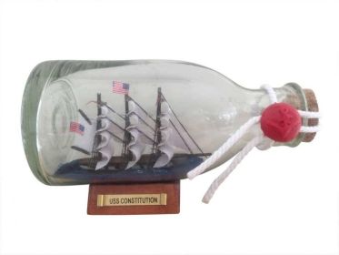 USS Constitution Model Ship in a Glass Bottle 5""