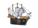 Wooden Santa Maria Tall Model Ship Magnet 4""