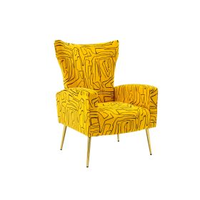 COOLMORE Accent Chair ,leisure single chair with Rose Golden feet (Color: as Pic)